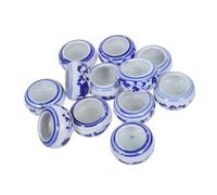 SEWACC 12Pcs Ceramic Calligraphy Ink Dishes Chinese Style Brush Tray Water Plate for Beginners Students and Calligraphy Lovers Practical Ink Container for Painting and Writing