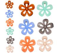 SEWACC 12pcs Flower Claw Hair Clips Small Nonslip Matte Jaw Clips for Women with Thin Hair Assorted Colors Suitable for Daily Hairstyling and Hairdressing Random Color