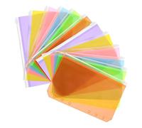 SEWACC 12pcs Frosted PVC Zipper Document Bags with Binder Pockets Bill and Receipt Storage Pouches for Office School Home Organization