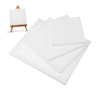 SEWACC 12pcs Mini Blank Cotton Canvas Panels Portable Sturdy Drawing Boards for Artists Diverse to Reinforced Structure for Oil Painting and Sketching