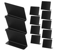 SEWACC 12Pcs Mini Chalkboard Signs Small Blackboard Food Labels for Party Buffet Table Display Reusable Message Boards with Shaped Stable Design for Wedding Event and Shop Decoration