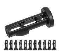 SEWACC 12pcs Outdoor Garbage Bin Lid Hinge Pins with Plastic Latch Clips for 240l Wheeled Trash Cans Weather Resistant Trash Can Lid Lock Replacement Parts for Secure Daily Use in Public