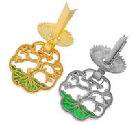 SEWACC 12pcs Tree of Life Cabinet Pulls, Vintage Filigree Metal Ring Pull Handles for Small Drawers, Cupboard and Jar Lid Knobs with Wood and Glass Covers, Gold Silver Set for Furniture