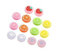 SEWACC 14Pcs Animal Theme Thumb Stick Covers Replacement Cat Claw Silicone Caps with Glow the Dark Fruit Designs Enhanced Controller Grip for Oled and Gaming Accessories
