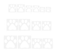 SEWACC 14Pcs Dog Paw Painting Stencils, Plastic Hollow Spray Painting Templates for Crafts, Scrapbooking, Wall Art DIY, Animal Paw Drawing Stencil Tools for Home Decor
