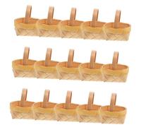 SEWACC 15 Pcs Handwoven Mini Wood Storage Baskets Small Gift Containers for Candy Wedding Party Favors Delicate Lightweight Portable
