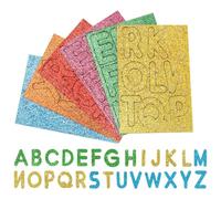 SEWACC 156pcs Foam Letter Stickers Self Adhesive Glitter Alphabet Wall Stickers for Crafting Scrapbooking and DIY Projects Multi Color Decorative Letters