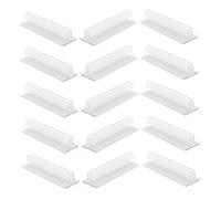 SEWACC 15pcs Self-Adhesive Sneeze Guard Holder Versatile Sign Holder Stand for Product Tags Food Labels and Name Tags PVC Panels for Supermarkets Restaurants and Exhibitions