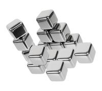 SEWACC 15pcs Stainless Steel Whiskey Stones Wine Stones Reusable Cooling Drinks Without Dilution Silver for Spirit Drinkers at Beach Party