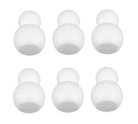 SEWACC 15pcs White Polystyrene Snowman Models DIY Craft Foam Figurines for Christmas Decorations Winter Painting Supplies Mini Snowman Shapes for Holiday Ornaments