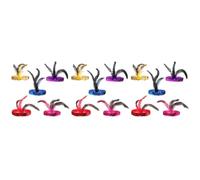 SEWACC 15pcs Women Sequined Plumage Headbands Vintage Flapper Costume Headpiece Elastic Red Yellow Blue Purple Rose