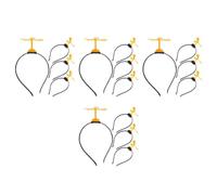 SEWACC 16 Pcs Cute Yellow Propeller Headband Lightweight Plastic Hair Accessory for Party Dance Performance and Carnivals, Adorable Novelty Hairband for Youth
