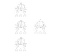 SEWACC 16pcs White Metal Pumpkin Carriage Candy Boxes Decorative Princess Favor Boxes for Wedding Birthday Party Table Centerpiece Wedding Party Decorations