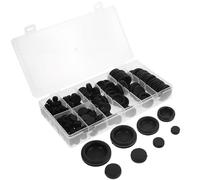 SEWACC 170pcs Rubber Grommet Kit Single-sided Wire Protector Ring Gasket Assortment for Electrical Wiring Sealing and Hole Plugging in Industrial Applications