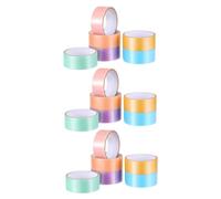 SEWACC 18 Rolls Colored Decorative Sticky Ball Tape Set for DIY Crafts Journals Notebooks Wide Adhesive Tapes in Vibrant Colors for Creative Projects