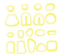 SEWACC 18pcs Polymer Clay Cutters for Earring Making DIY Jewelry Supplies with Smooth Edges Versatile Craft Tools for Clay Ceramics Cookies Fondant Fruits Yellow