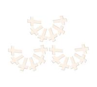 SEWACC 18pcs Wooden Cross Ornaments for DIY Crafts Unfinished Wood Pieces Natural Decorative Crosses for Church Weddings Seasonal Decorations Safe Lightweight Handicrafts Made Wood