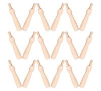 SEWACC 18pcs Wooden Felting Needle Handles Ergonomic Punch Needle Tool Replacement for Wool Felt Poking DIY Crafts Compact Travel-Friendly Crafting Accessories