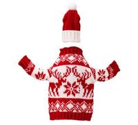 SEWACC 1set Christmas Wine Bottle Cover Decorative Sweater Hat for Holiday Table Decoration Reusable Cloth Sleeve for Wine Bottles Xmas for Restaurants and Parties