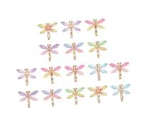 SEWACC 1set Mixed Color Dragonfly Charms DIY Jewelry Making Pendants for Bracelets Necklaces Anklets and Key Chains Durable Craft Supplies with Smooth Surface and Creative Design 24pcs