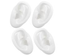 SEWACC 2 Pair Silicone Ear Model for Piercing Practice with Training Capabilities, Easy to Use White Silicone Fake Ear Models for Use in Institutions and Practice Piercing Operations
