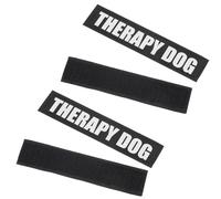 SEWACC 2 Pairs Reflective Therapy Dog Harness Patches PU Material Pet Harness Stickers for Safety and Visibility Easy to Install Decorative English Word Design for Service and Training