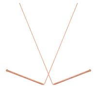 SEWACC 2 Pcs Copper Dowsing Rods for Water Detection and Magnetic Field Sensing Copper Construction Accurate Paranormal Divining Sticks for Treasure Hunting Irrigation and Underground