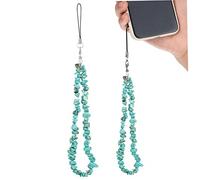 SEWACC 2 Pcs Crystal Wrist Straps Phone Lanyards with Secure Short String Lost Design for Phone Cases Keychains Cameras and Handbags Stylish Beaded Accessories Women