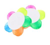 SEWACC 2 Pcs Half Petal Shape Fluorescent Highlighters Color Watercolor Marker Pens for Students Smooth Writing Bright Colors for Drawing Highlighting