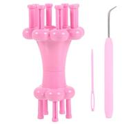 SEWACC 2 Pcs Knitting Spool Double End with Needle Hook French Knitting Machine Set Scarves Making Craft Tool