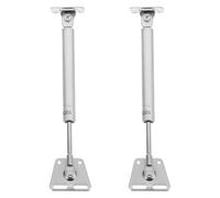SEWACC 2 Pcs Pneumatic Rod Gas Strut for Lid and Bookcase Silver Steel Freely Stopping and Hard Non-Slip Fasteners for Safety