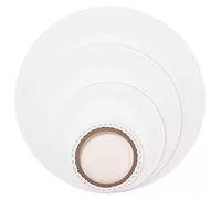 SEWACC 2 Pcs Round Cotton Stretched Canvas Frames White Thick Painting Panels for Artists DIY Drawing Acrylic Oil Gouache Tempera