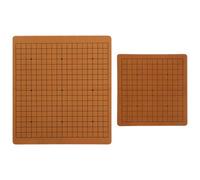 SEWACC 2-piece Double-sided Folding Go Chess Board, Pu Leather Portable Go Game Set Travel Chessboard for Outdoor Family Fun, Random Color