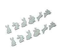 SEWACC 2 Set Mini Rabbit Carbon Steel Cutting Dies for Scrapbooking Greeting Cards Cartoon Bunny Die Cuts Stencils for Easter Paper Craft Durable Photo Album DIY Cut Machine Kit