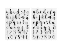 SEWACC 2 Sets Clear Alphabet Pattern Stamps Transparent Scrapbooking Stamps for Card Making Journaling Embossing and Craft Projects with Ink Pad Compatibility