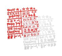 SEWACC 2 Sets Felt Letter Board Letters and Plastic Seasonal Board Icons Changeable with Candy Cane Reindeer Gingerbread Man Symbols for Home Office School Decoration DIY Holiday