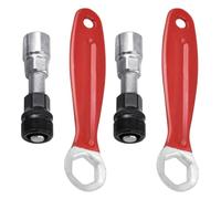 SEWACC 2 Sets Mountain Bike Crank Removal Tool Set with Handles and Spanner | Carbon Steel Build, Precision Removal for Bicycle Crank Arms, Home Mechanics and On-the-go Repairs