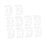 SEWACC 2 Sets Reusable Pet Curb Number Stencils with Interlocking Design Durable Spray Painting Templates for Mailbox Address House Numbers Outdoor Indoor Wall Signs