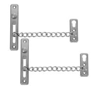 SEWACC 2 Sets Stainless Steel Door Chain Lock Theft Security Latch for Entry Doors Compatibility Compact Design Easy Installation for Home Hotel Travel Safety