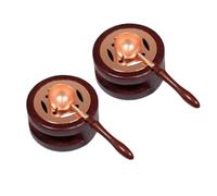 SEWACC 2 Sets Vintage Wax Seal Warmer Kit with Melting Spoon and Ergonomic Handle Wax Seal Tools for Stamps Classic Crafting Furnace for Wedding Envelopes and Letters