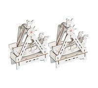SEWACC 2 Sets Wooden Model Kit DIY Nautical Decor for Engaging Family Activity Enhances Creativity Mechanical Understanding Beige Assembly Project for Ocean Theme Home Decor