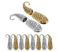 SEWACC 20 Pairs Snake Head and Tail Alloy Toggle Clasps for DIY Jewelry Making Stylish Snake Bracelet Clasps with Quick-Release Connection for Bracelets and Necklaces Crafting