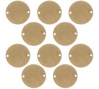 SEWACC 20 Pcs Copper Engraving Blanks Round Discs Small Flat Stamping Tags with Holes for DIY Craft Charms and Home Decoration