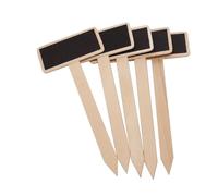 SEWACC 20 PCS Mini Wooden Chalkboard Signs with Stakes Double Sided Blackboard Plant Tags for Garden DIY Decorations Table Numbers Wedding Party Poplar Plywood