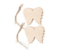 SEWACC 20 Sets Wood Angel Wings for Crafts Unfinished Smooth Wooden Cutouts for DIY Decorations Sturdy Natural Angel Wings Decor for Birthday Party Wedding Holidays