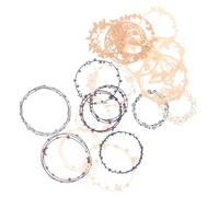 SEWACC 20 Sheet Lace Cutout Scrapbooking Embellishments Decorative Floral Borders Hollow Star Shapes Leaf Frames for Junk Journal Planner DIY Craft Materials