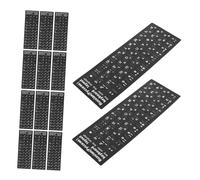 SEWACC 20 Sheets Russian Keyboard Stickers Keyboard Alphabet Sticker for Laptop for Notebook Black Paper