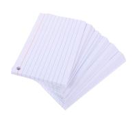 SEWACC 200 Sheets Ruled Index Cards 3x5 Inch Holes, Lined Flashcards for Studying English Vocabulary, Note Pads for Office, Home, and School Organization