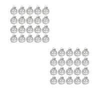 SEWACC 200pcs Antique Silver Pumpkin Pendant Charms Hollow Smile Alloy Connectors for DIY Jewelry Making Accessories for Necklace and Bracelet Crafting Halloween Pumpkin Charms