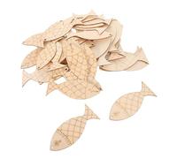 SEWACC 200pcs Coastal Fish Wall Decoration Rustic Wooden Fish Cutouts Handmade Hollow Design DIY Crafting Art for Home and Restaurant Nautical Beach Themed Wall Hanging Decor